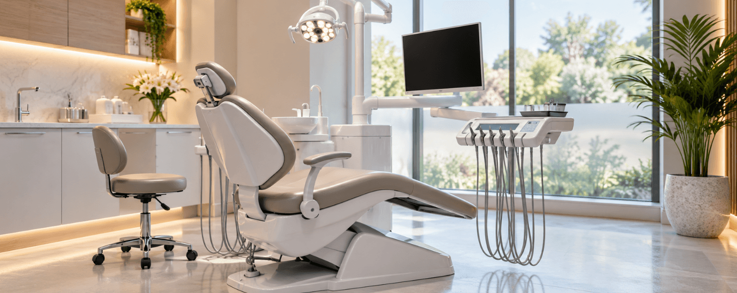 Dental treatment room prepared for clinical water use