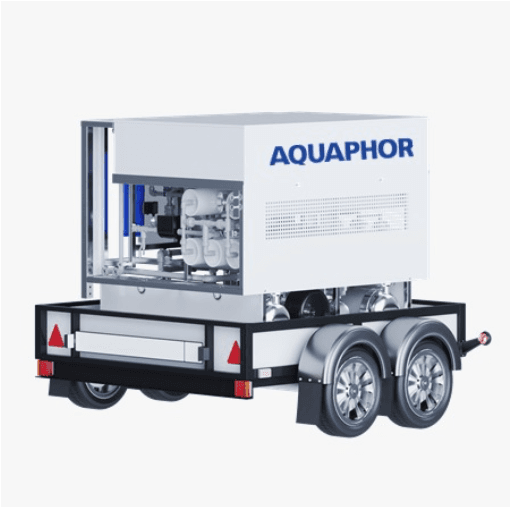 Aquaphor under-sink filter with a chrome faucet